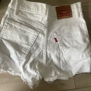 Levi high rise jean shorts